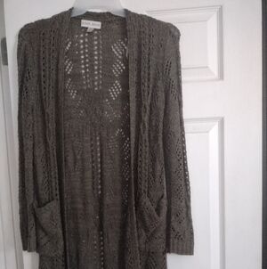 Free People Dup- Women's Olive Duster Sweater Xs